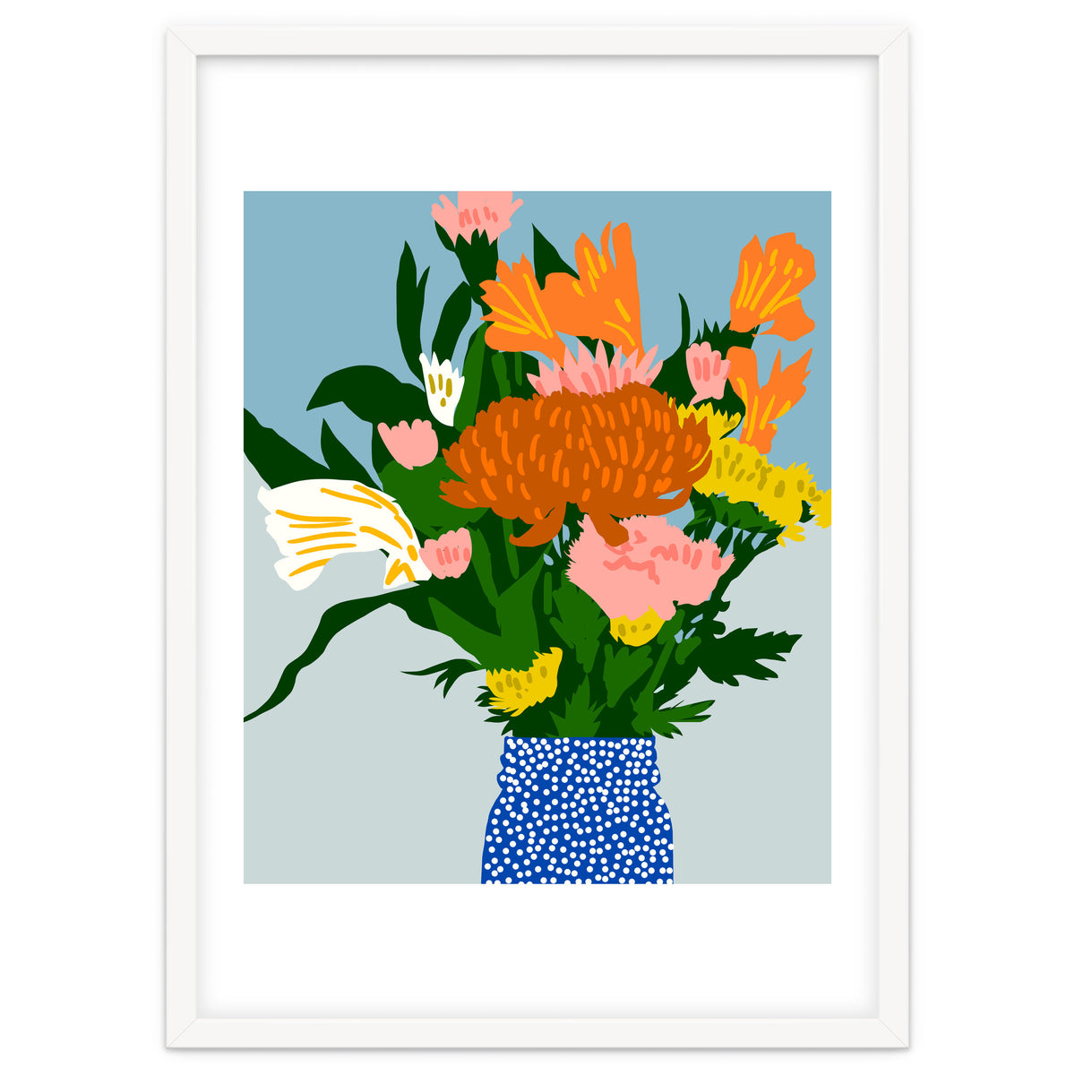 Potted Happiness | Flower Pot Botanical Floral Still Life | Eclectic Plants Modern Bohemian Décor