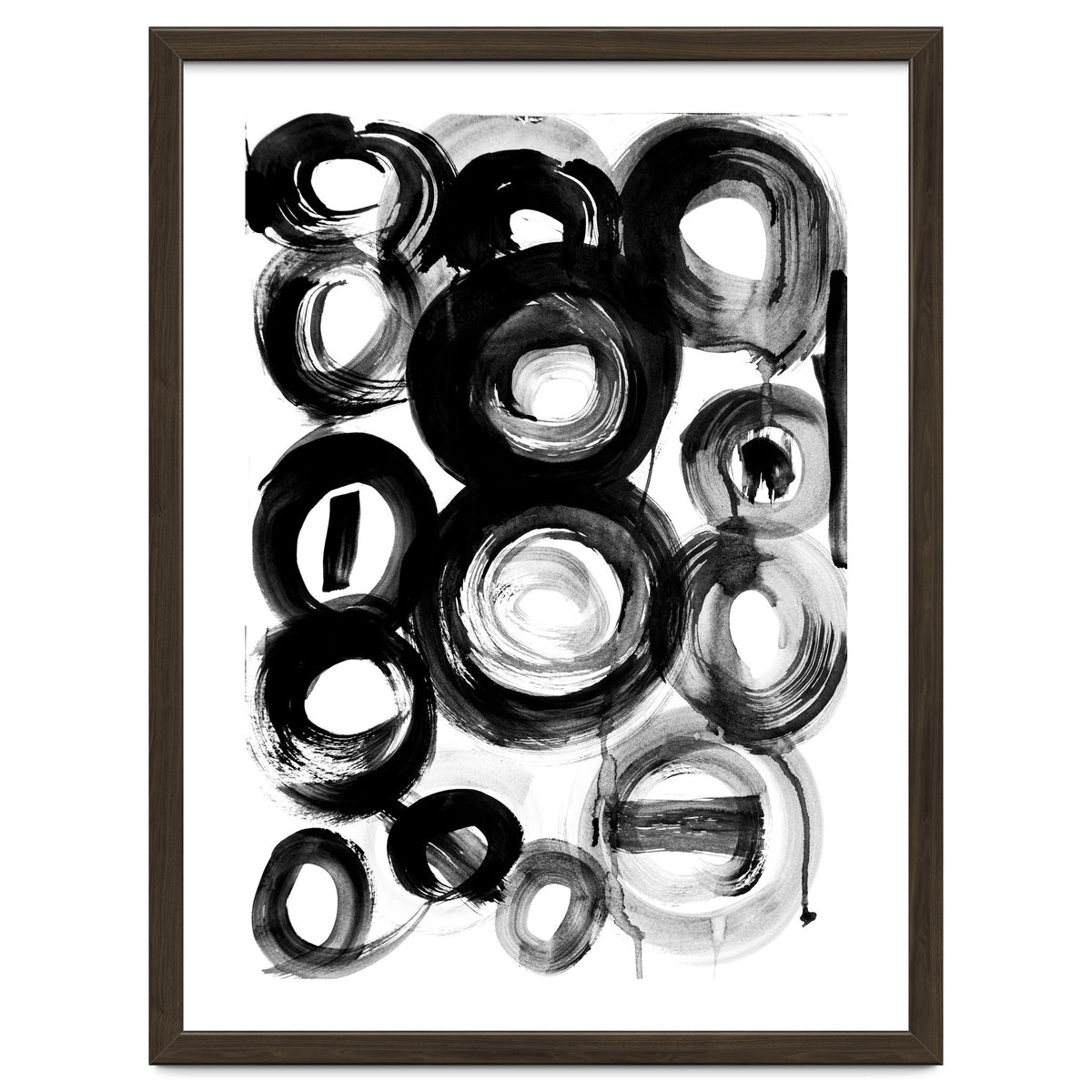 Black and White Ink Circles