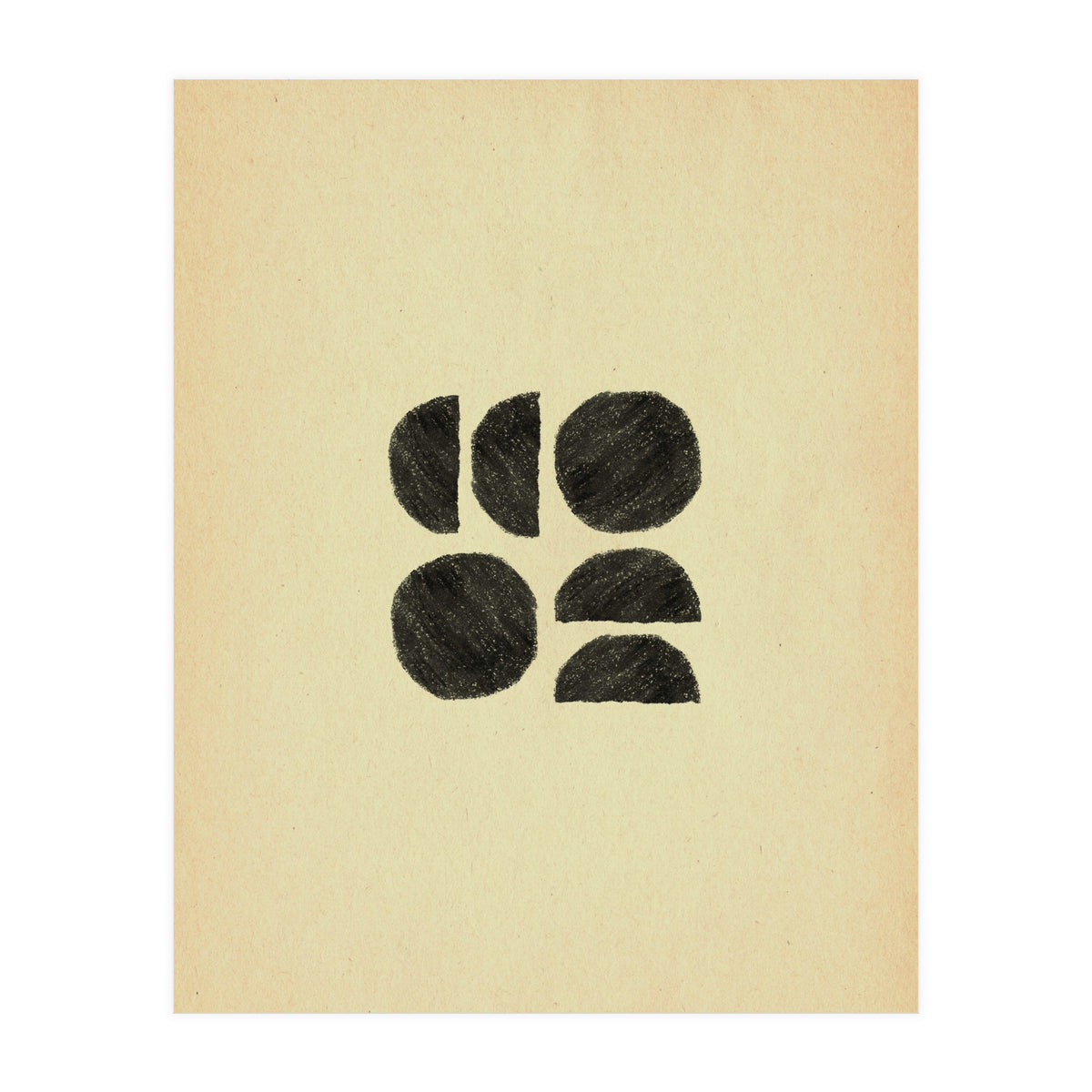 Abstract mid-century modern shapes (Print Only)