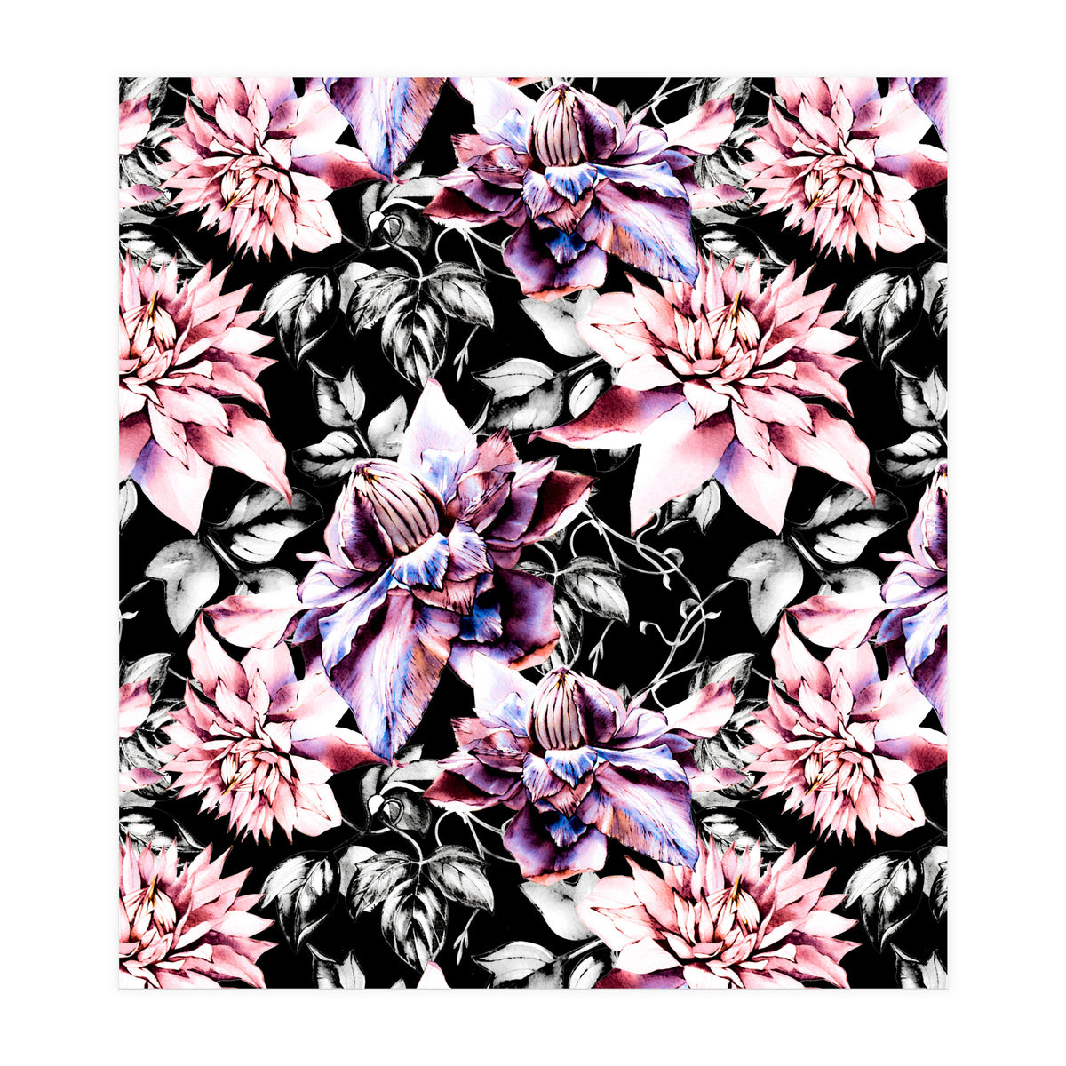 Pink bloom in the dark  (Print Only)