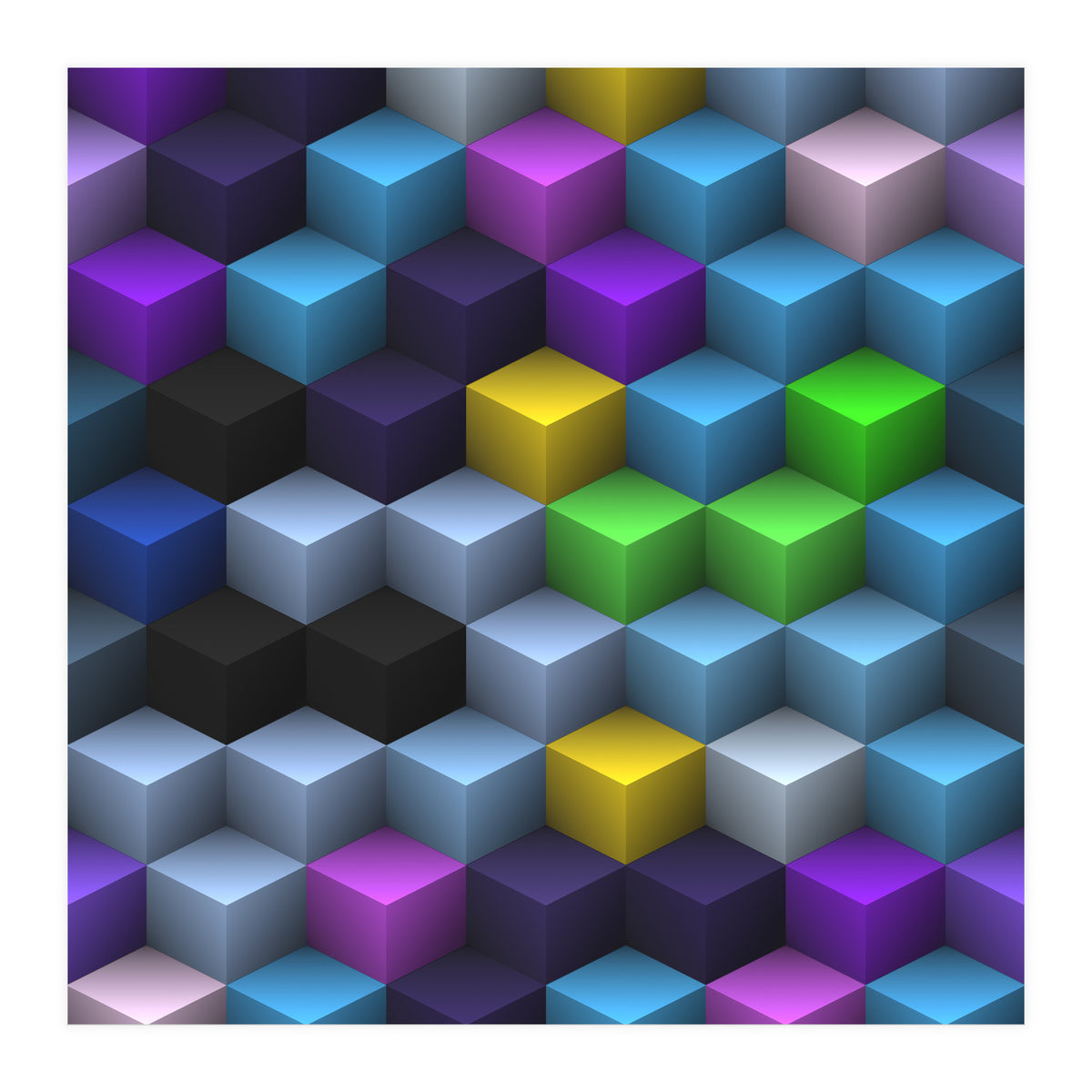 Isometric Cubes (Print Only)