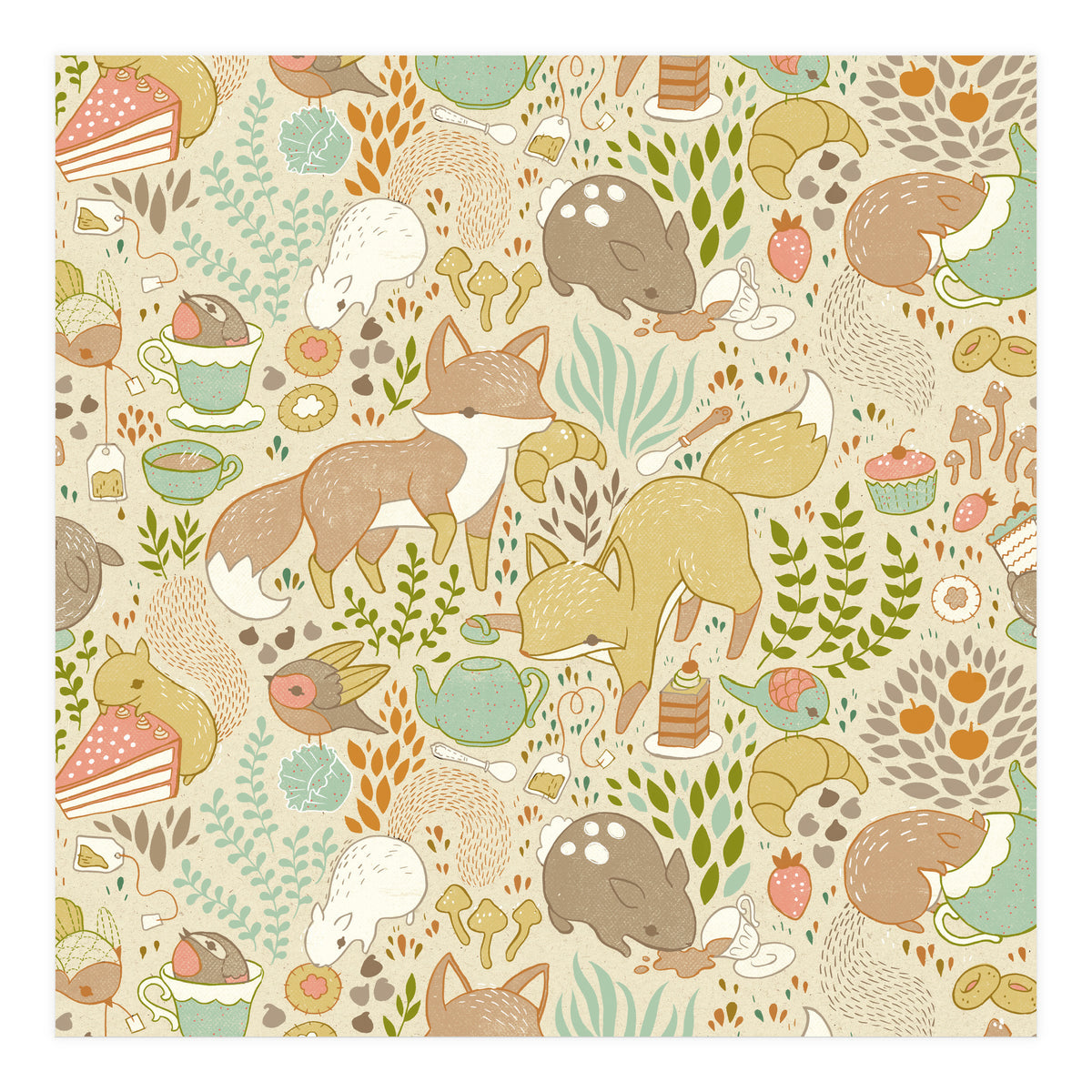 Animals Tea Party (Print Only)