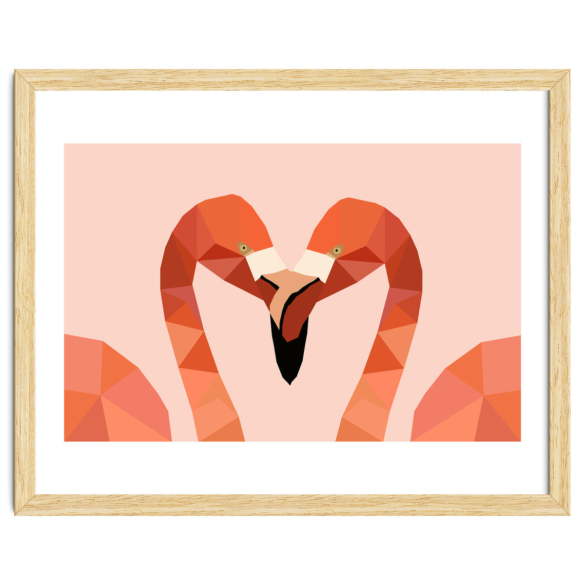 Flamingo Bird Low Poly Art