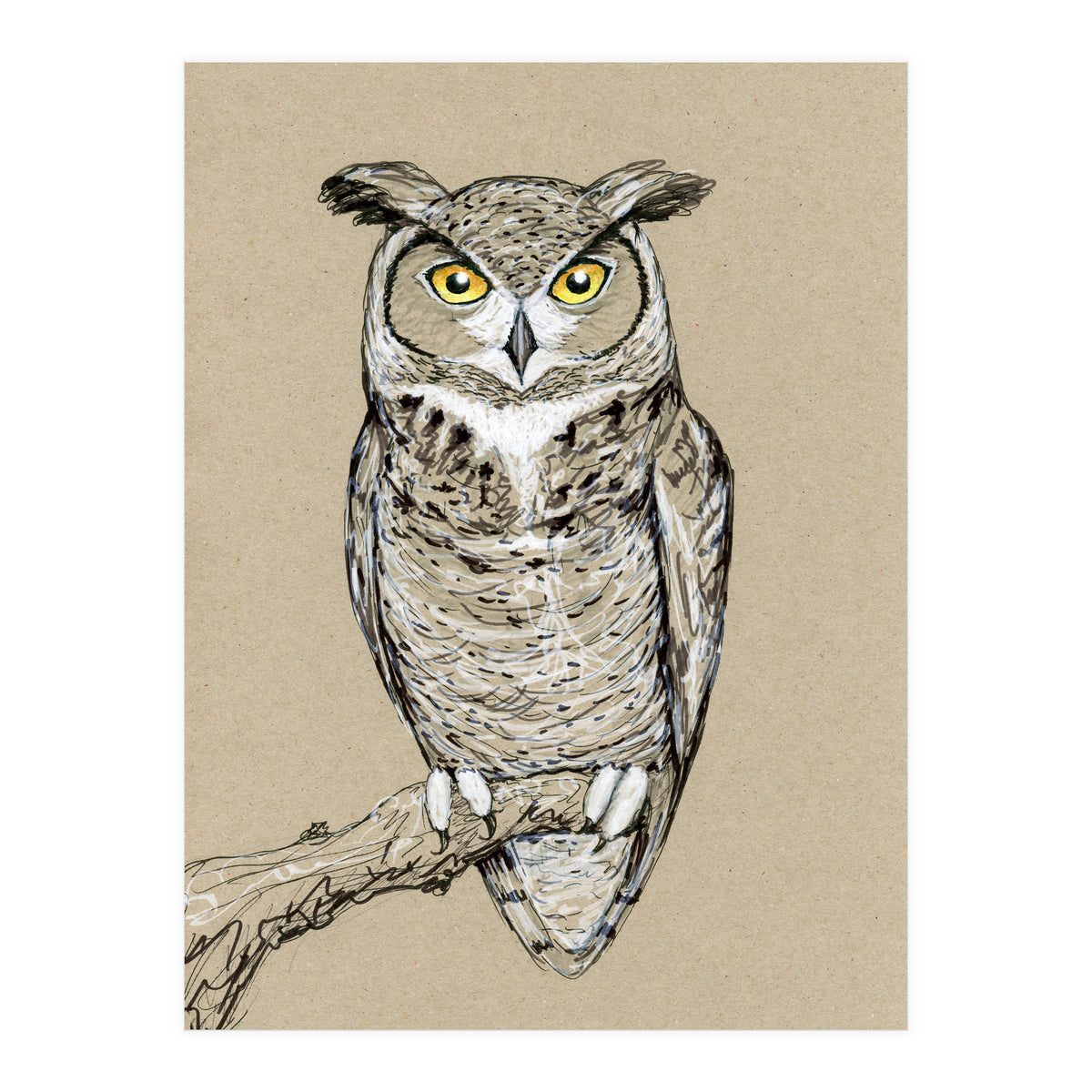 Great horned owl (Print Only)