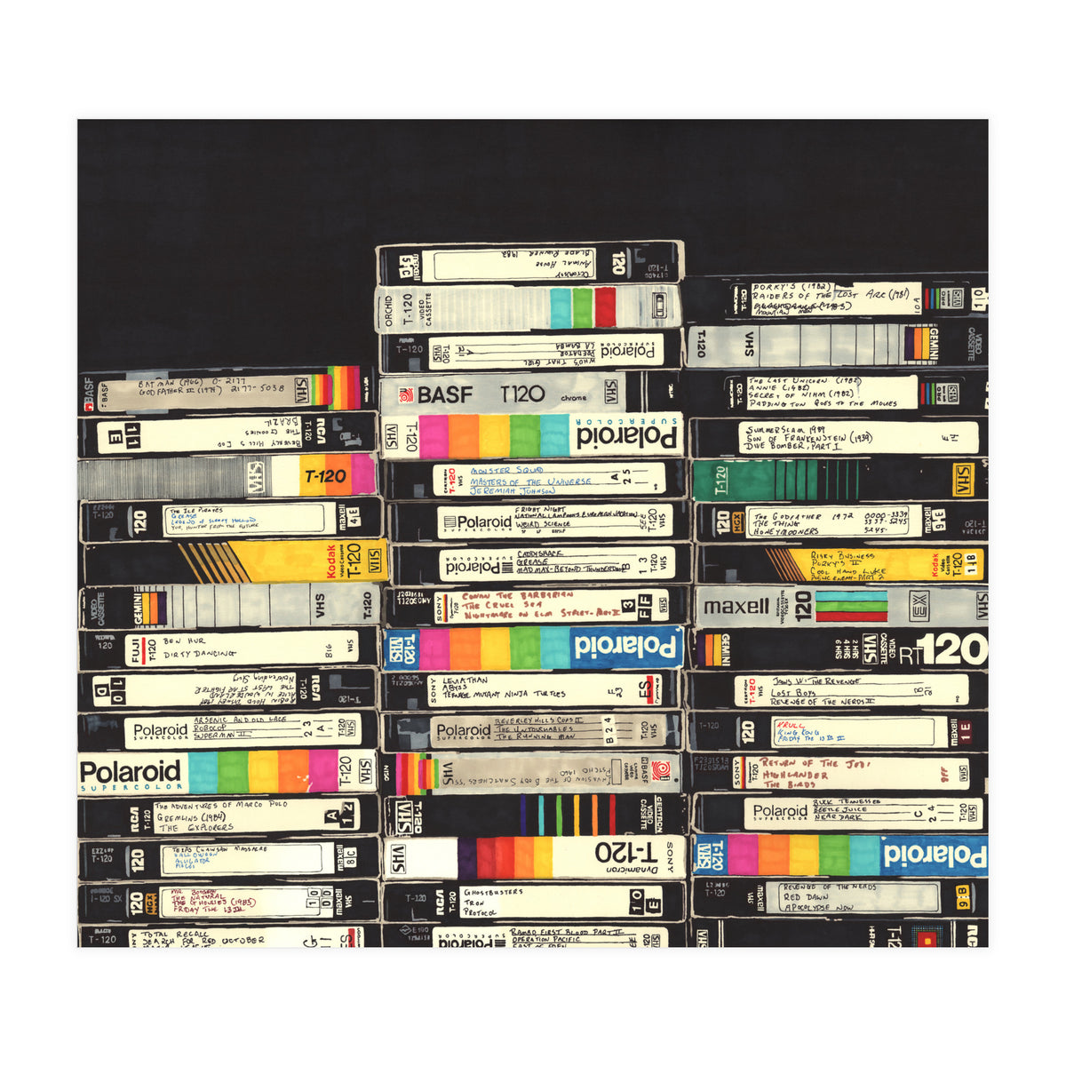 VHS Stack (Print Only)