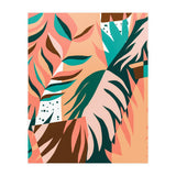 Watching The Leaves Turn, Tropical Autumn Colorful Eclectic Abstract Palm Nature Boho Graphic Design (Print Only) thumbnail