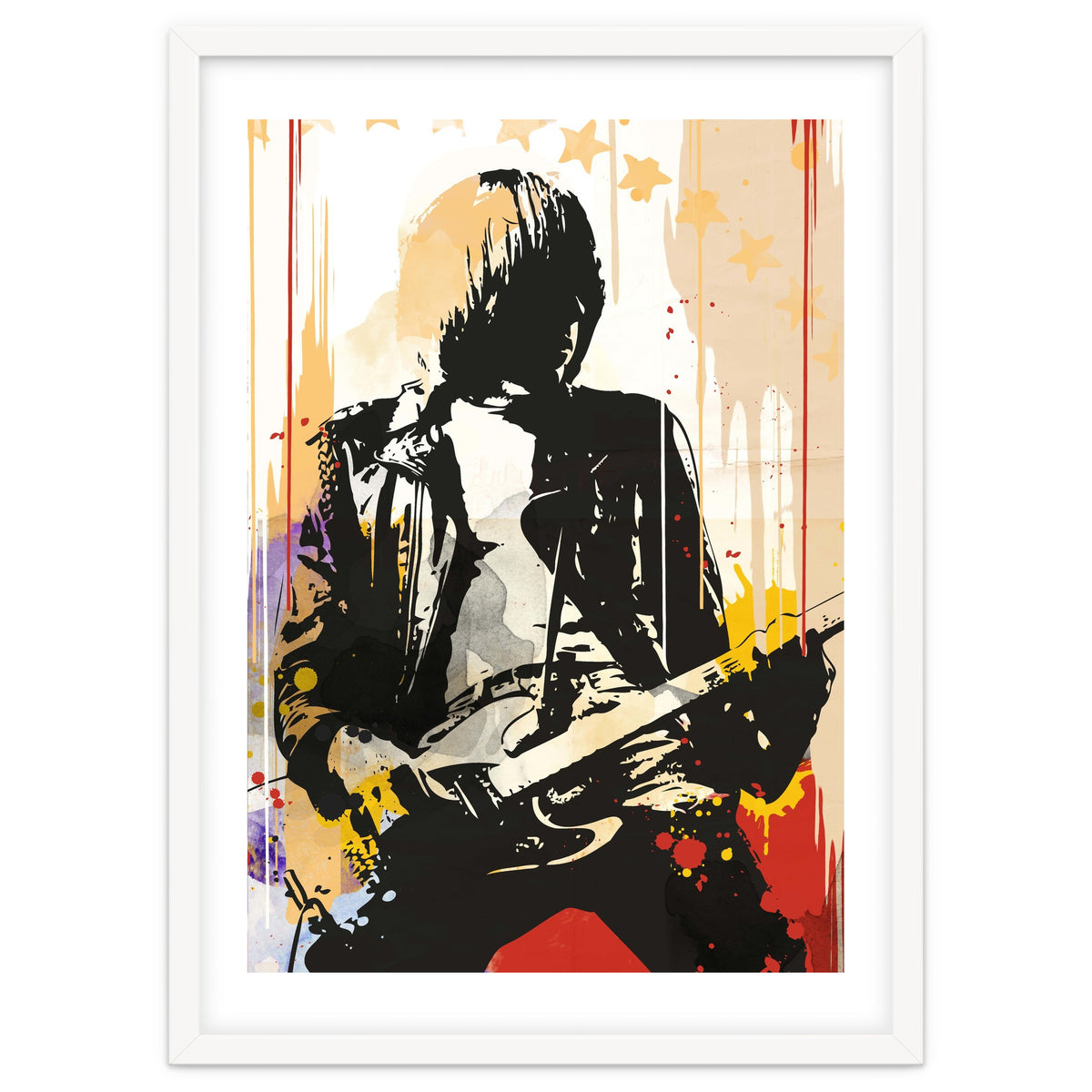 Johnny Ramone pop art poster