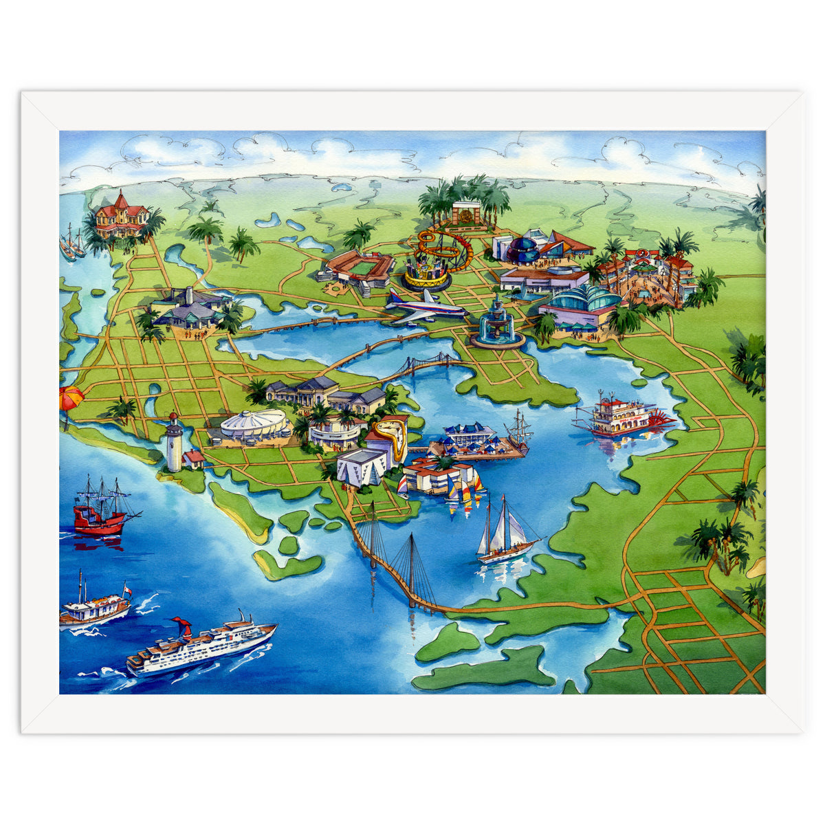 Tampa Bay Illustrated Map