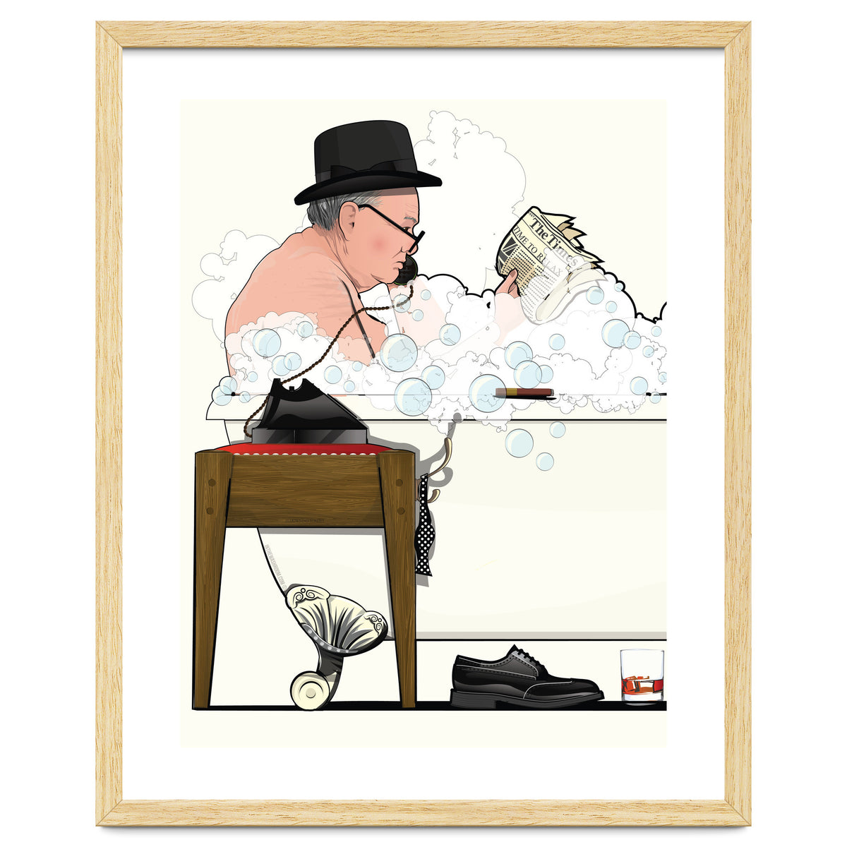 Winston Churchill in Bathtub, Funny Bathroom Humour