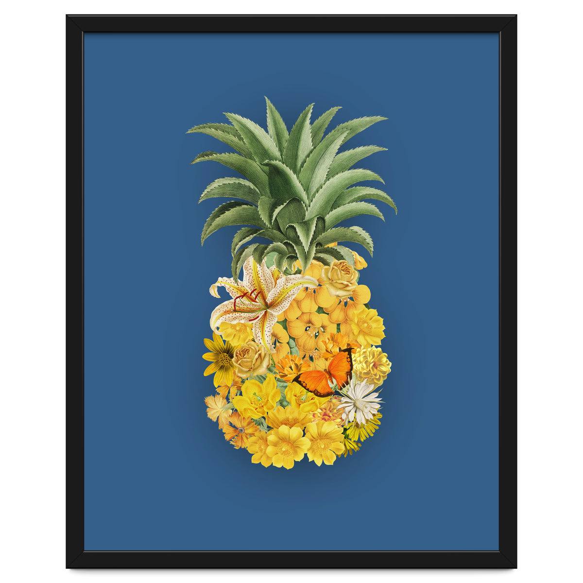 Pineapple Floral Blue