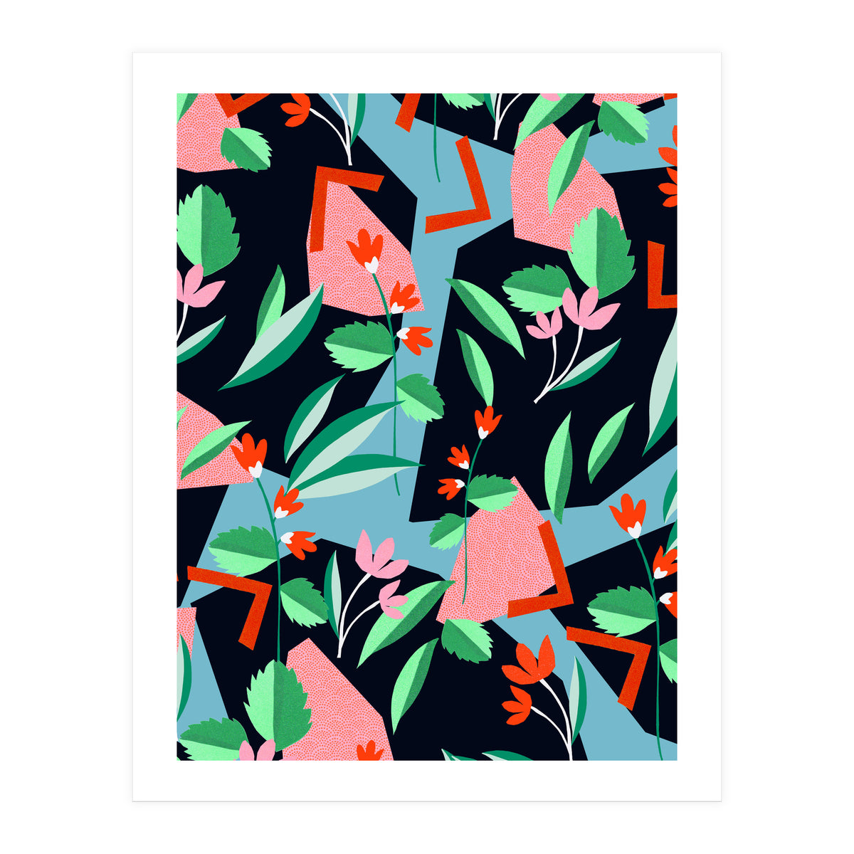 geometric flower (Print Only)