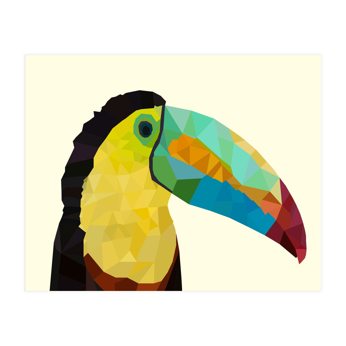 Toucan Bird Low Poly Art (Print Only)