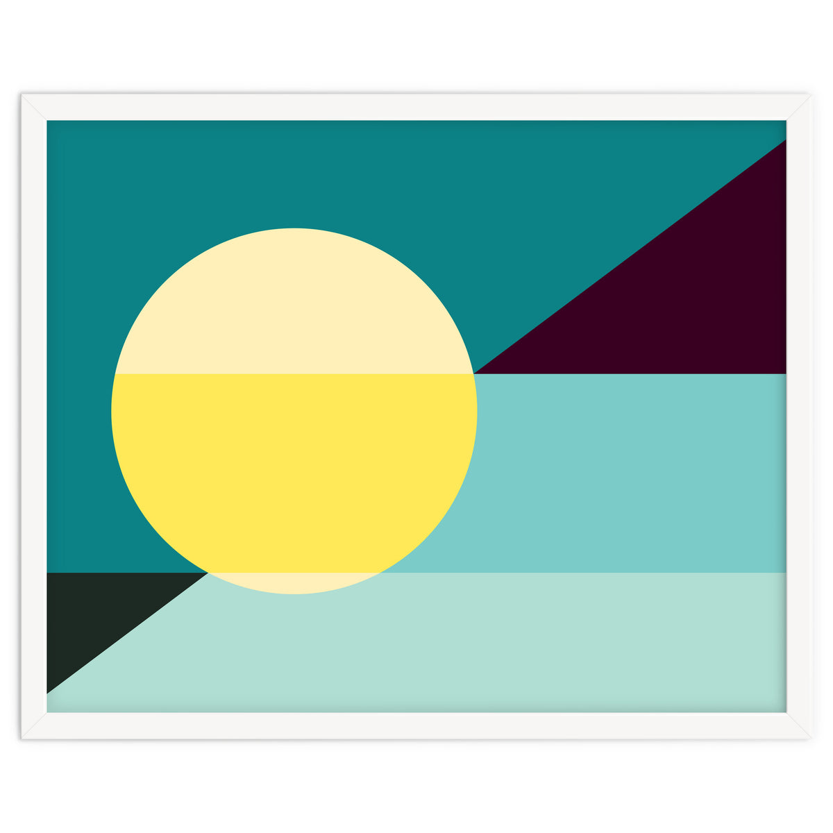 Geometric Shapes No. 3 - teal, purple & yellow