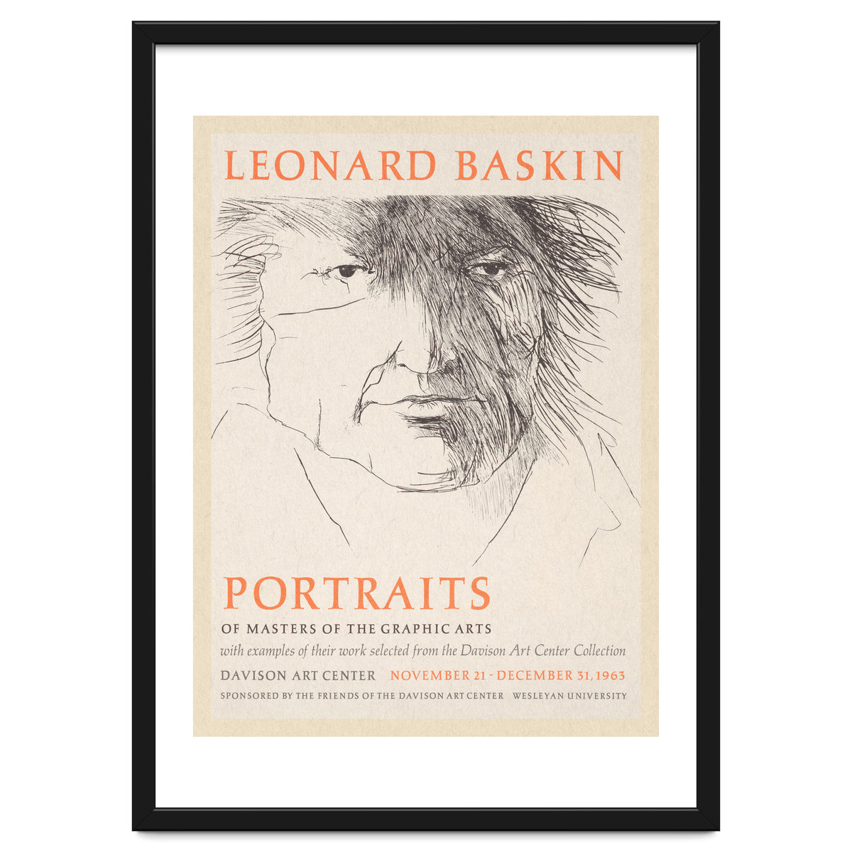 Leonard Baskin Portraits Exhibition