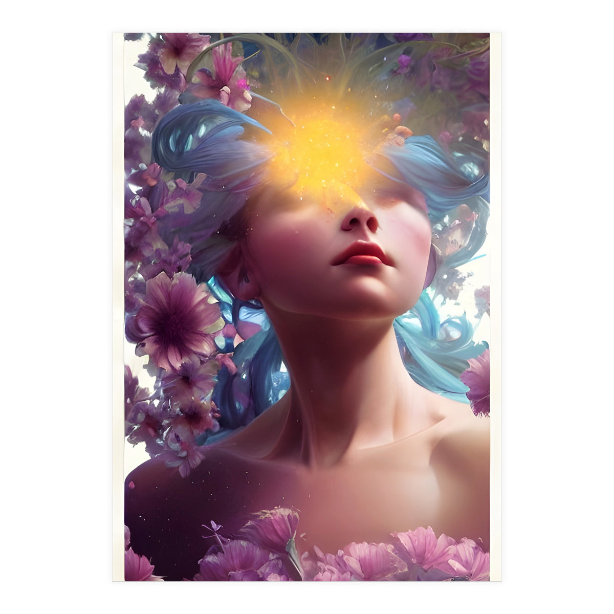 Vicky's Head In The Floral Clouds (Print Only)