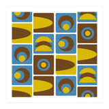 70s Cube Geo Blue  (Print Only) thumbnail