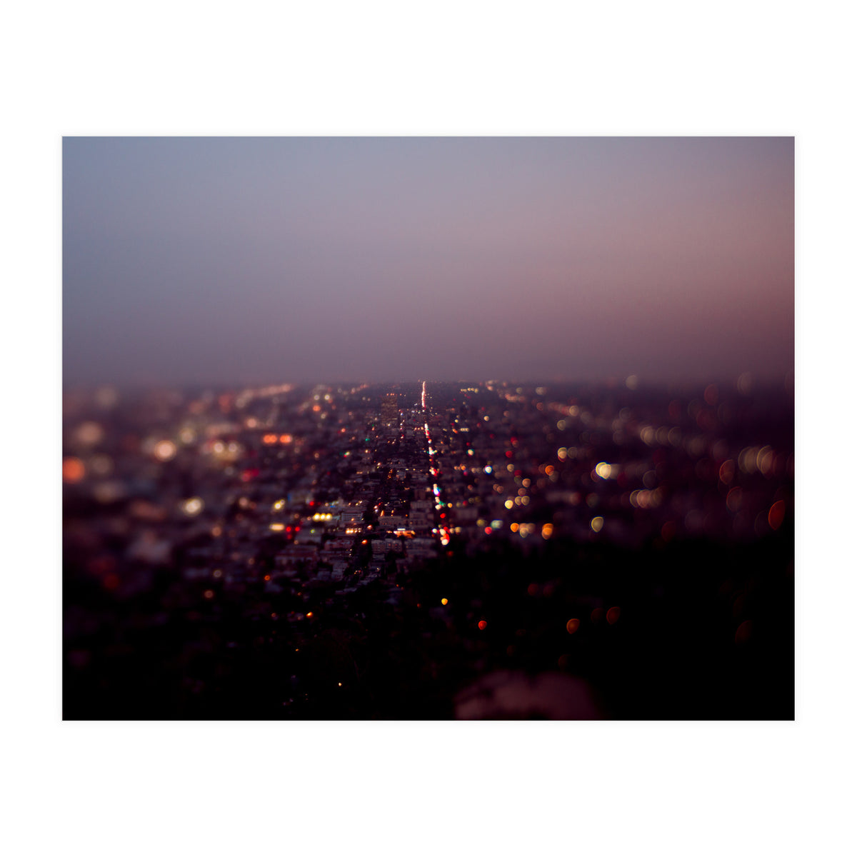 Aerial Los Angeles at Night (Print Only)