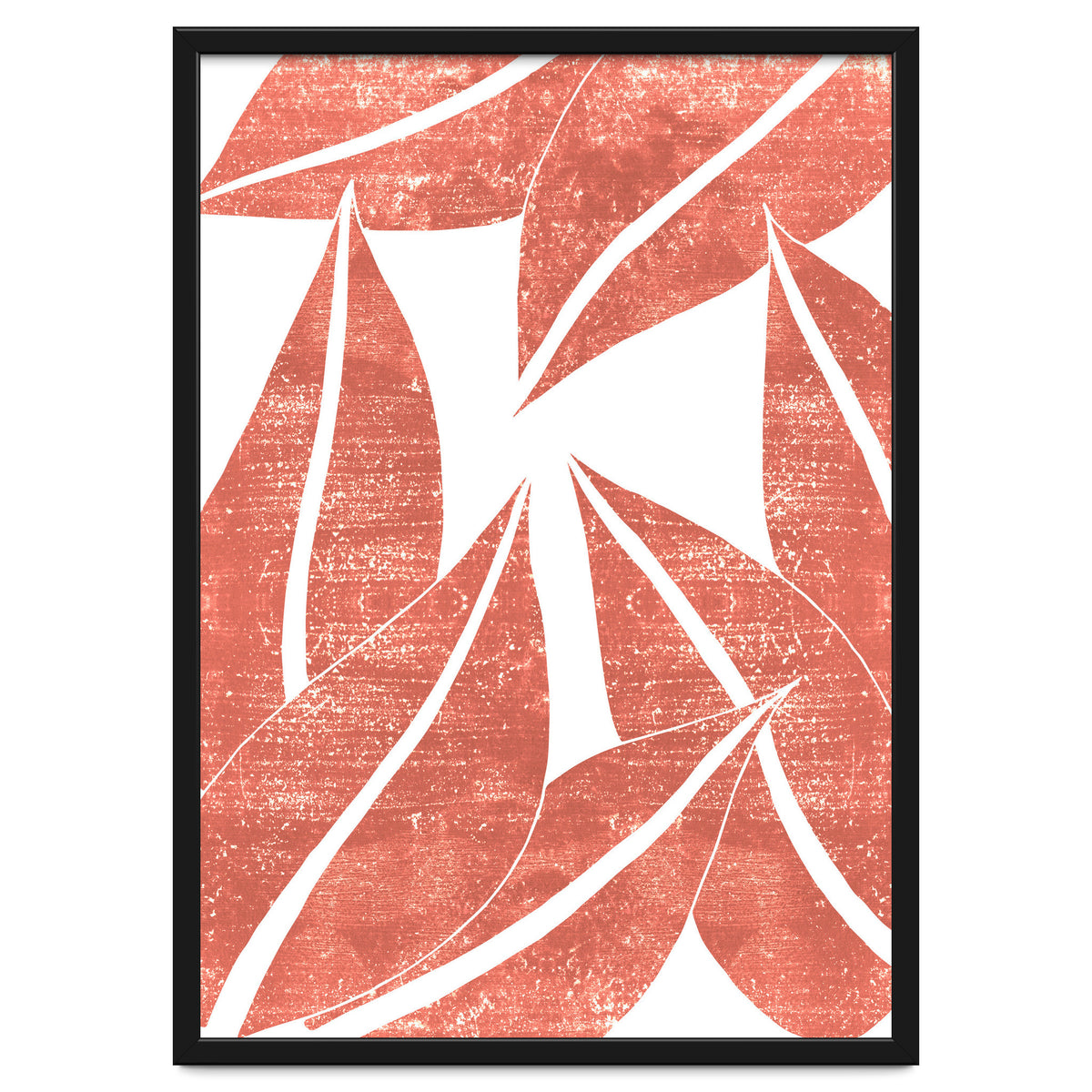 Abstract Terracotta Leaves 1 - Burnt Orange