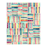 Retro Beach Chair Pastel Watercolor Stripes (Print Only) thumbnail