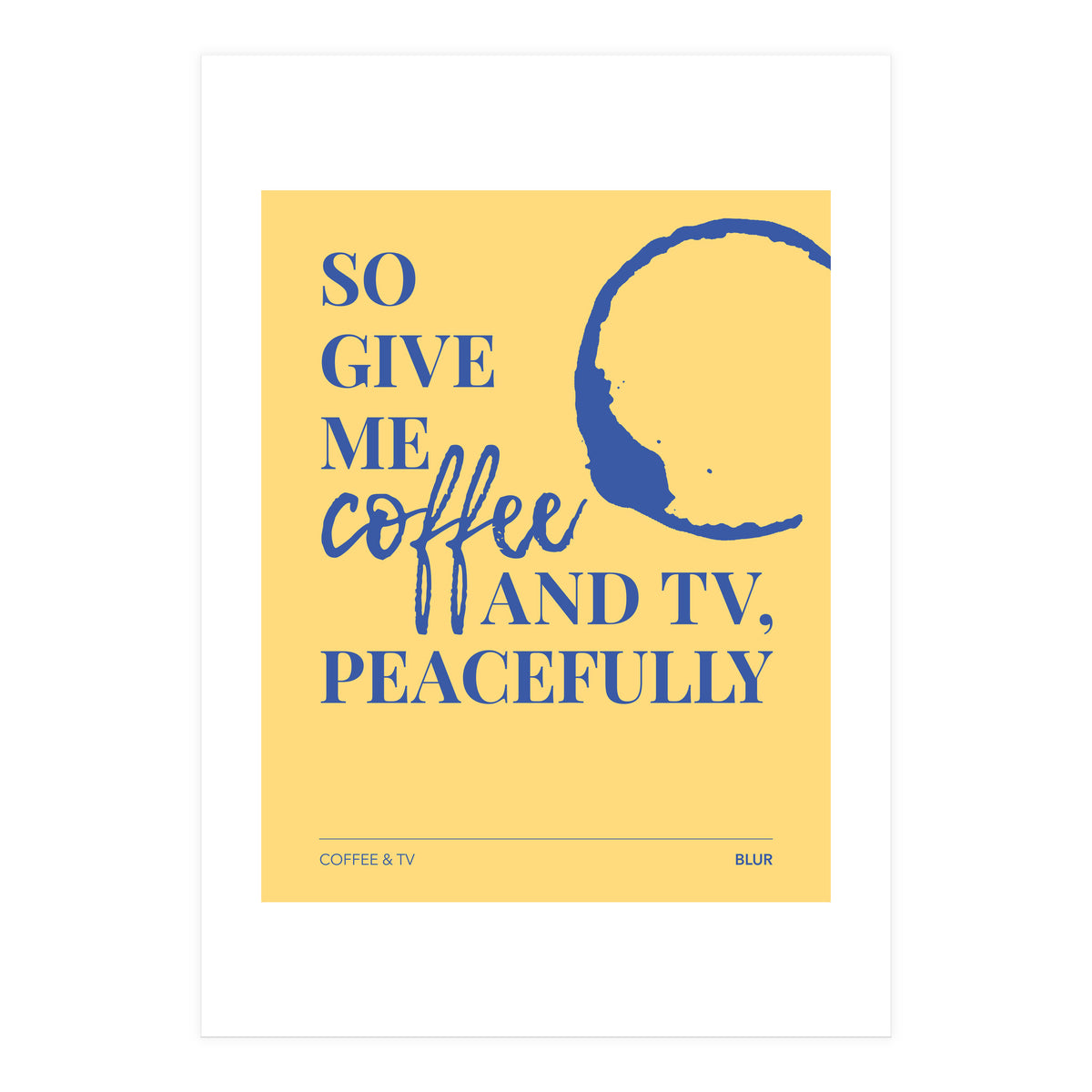 Blur - Coffee & Tv (Print Only)