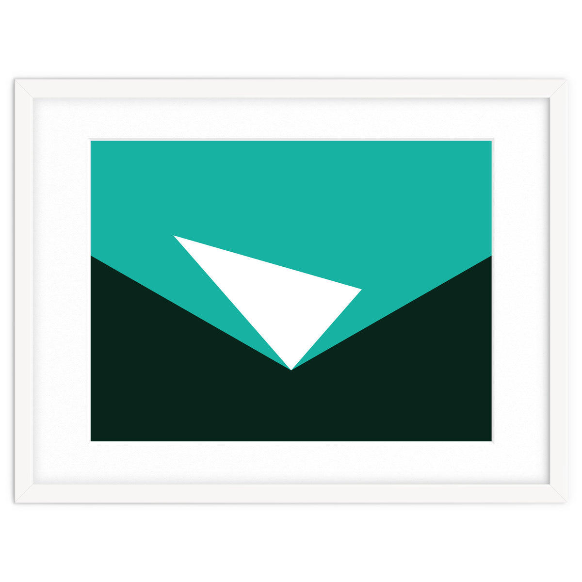 Geometric Shapes No. 57 - turquoise & black