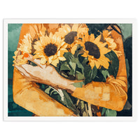Holding Sunflowers