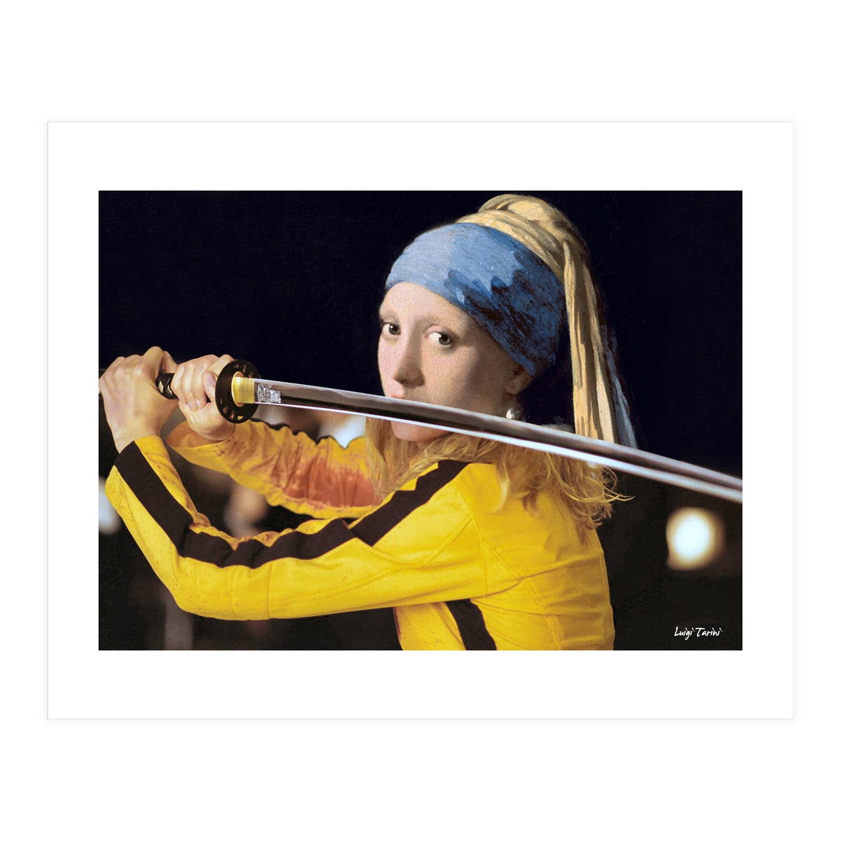 Vermeer's Girl with a Pearl Earring & Beatrix Kiddo From Kill Bill (Print Only)