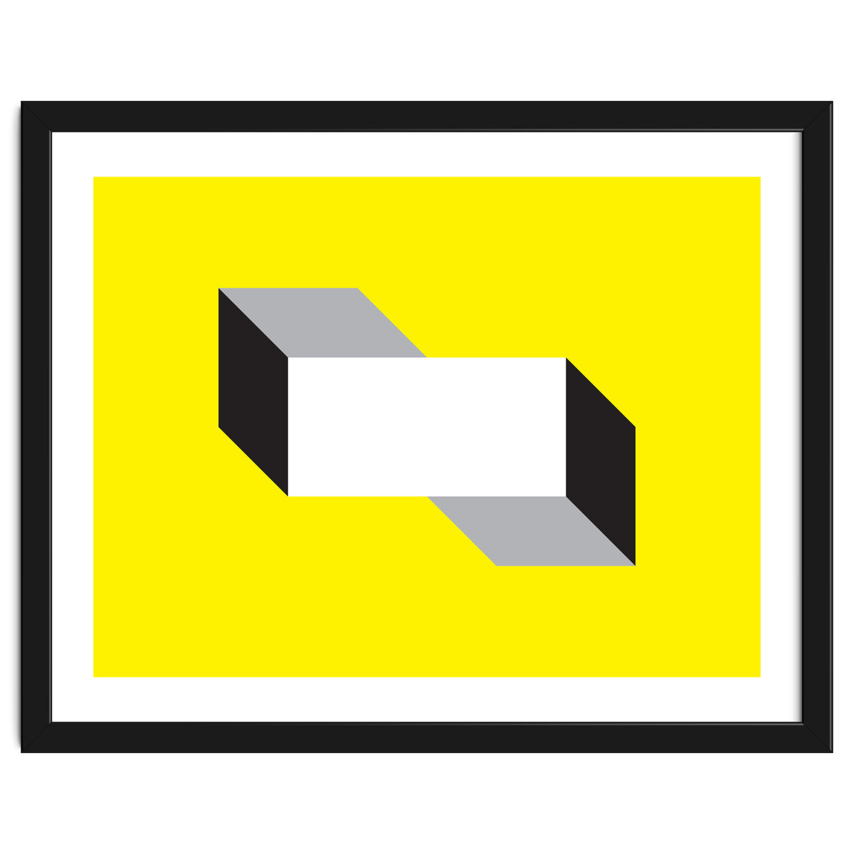 Geometric Shapes No. 50 - yellow, black & grey
