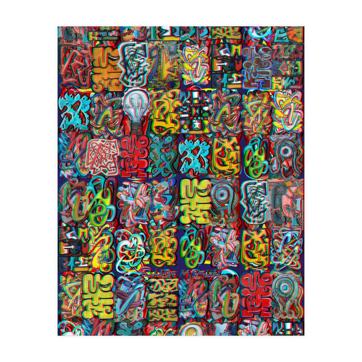 Formas 14 34 3d And Graffiti 6 (Print Only)