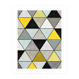 Colorful Concrete Triangles 2 - Yellow, Blue, Grey (Print Only) thumbnail