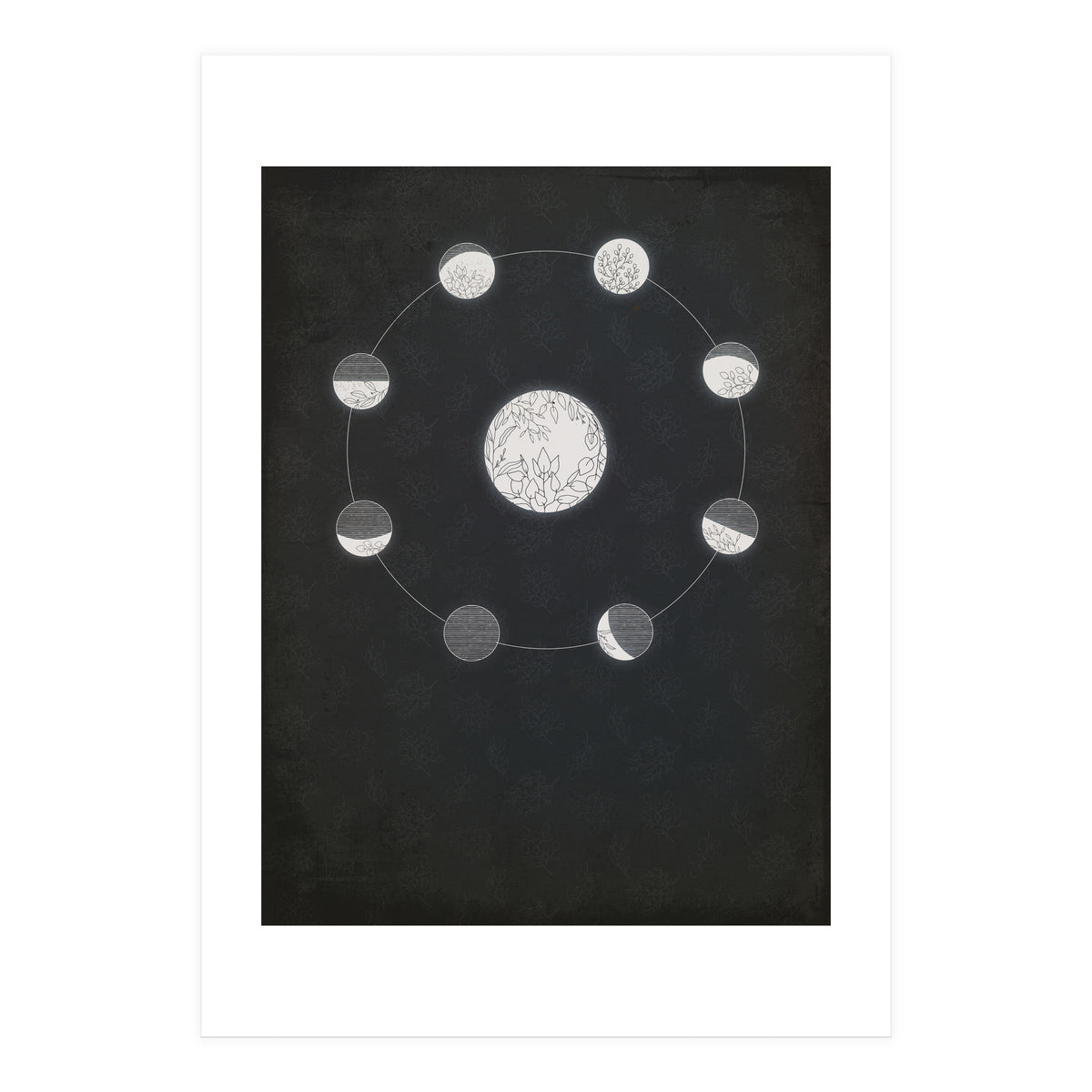 Floral moon phases (Print Only)