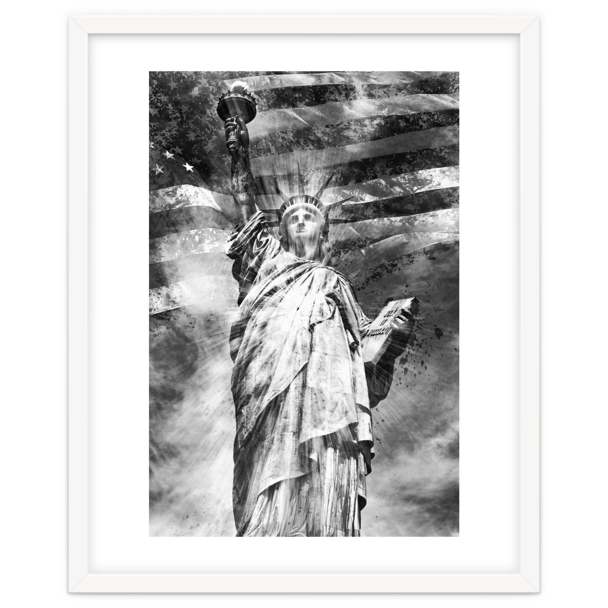 MODERN ART Statue of Liberty | Monochrome