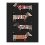 Sausage Dogs In Sweaters Dark (Print Only) thumbnail