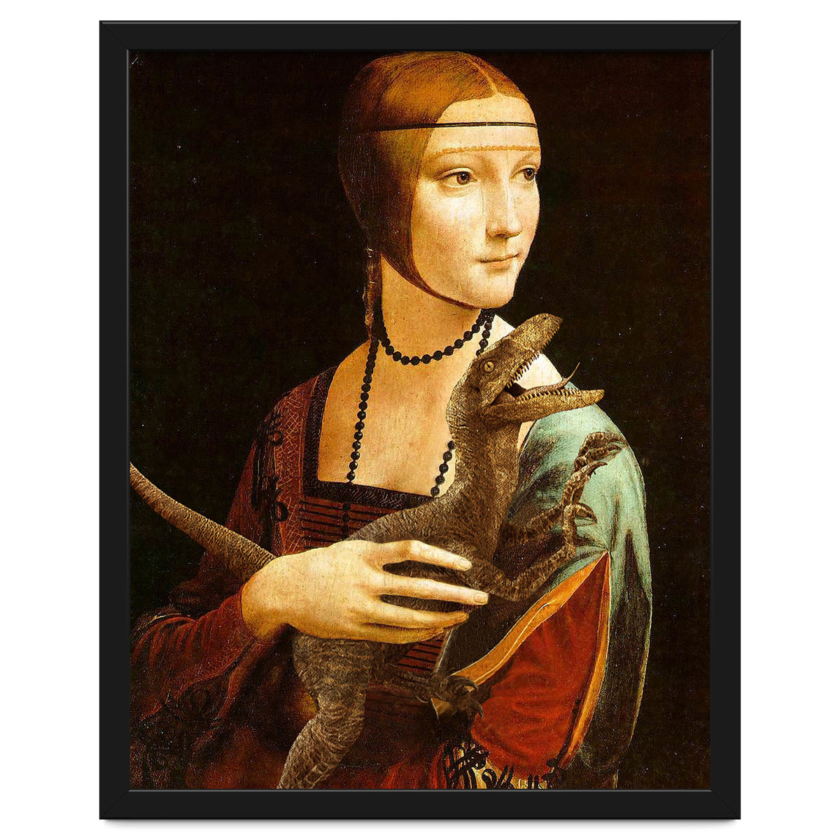 Lady With A Velociraptor