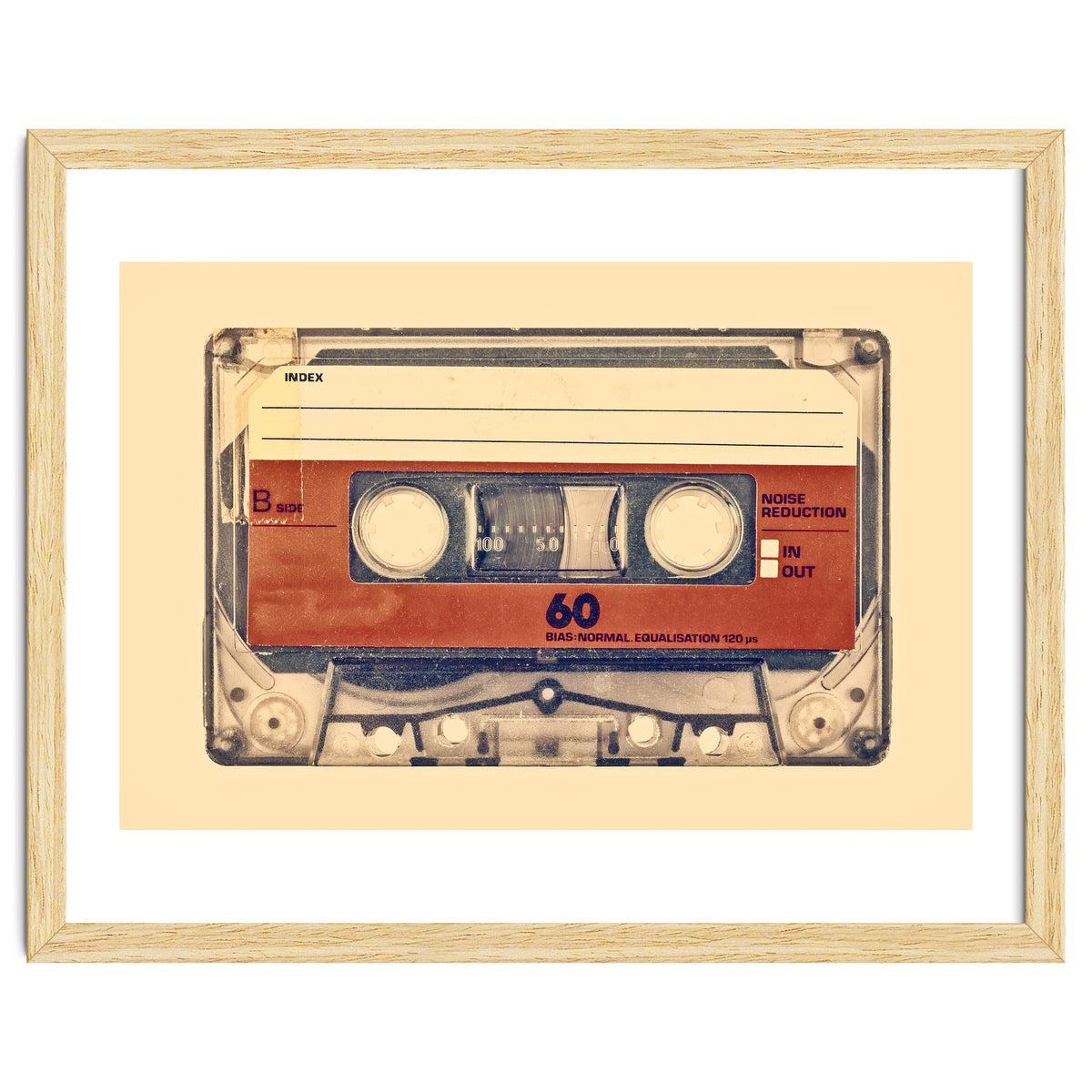 The retro audio compact cassette