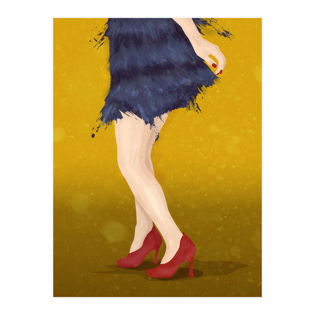 Flapper with red shoes (Print Only)