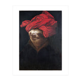 Sloth With Red Turban (Print Only) thumbnail
