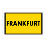 Let`s go to Frankfurt, Germany! Yellow road sign (Print Only) thumbnail