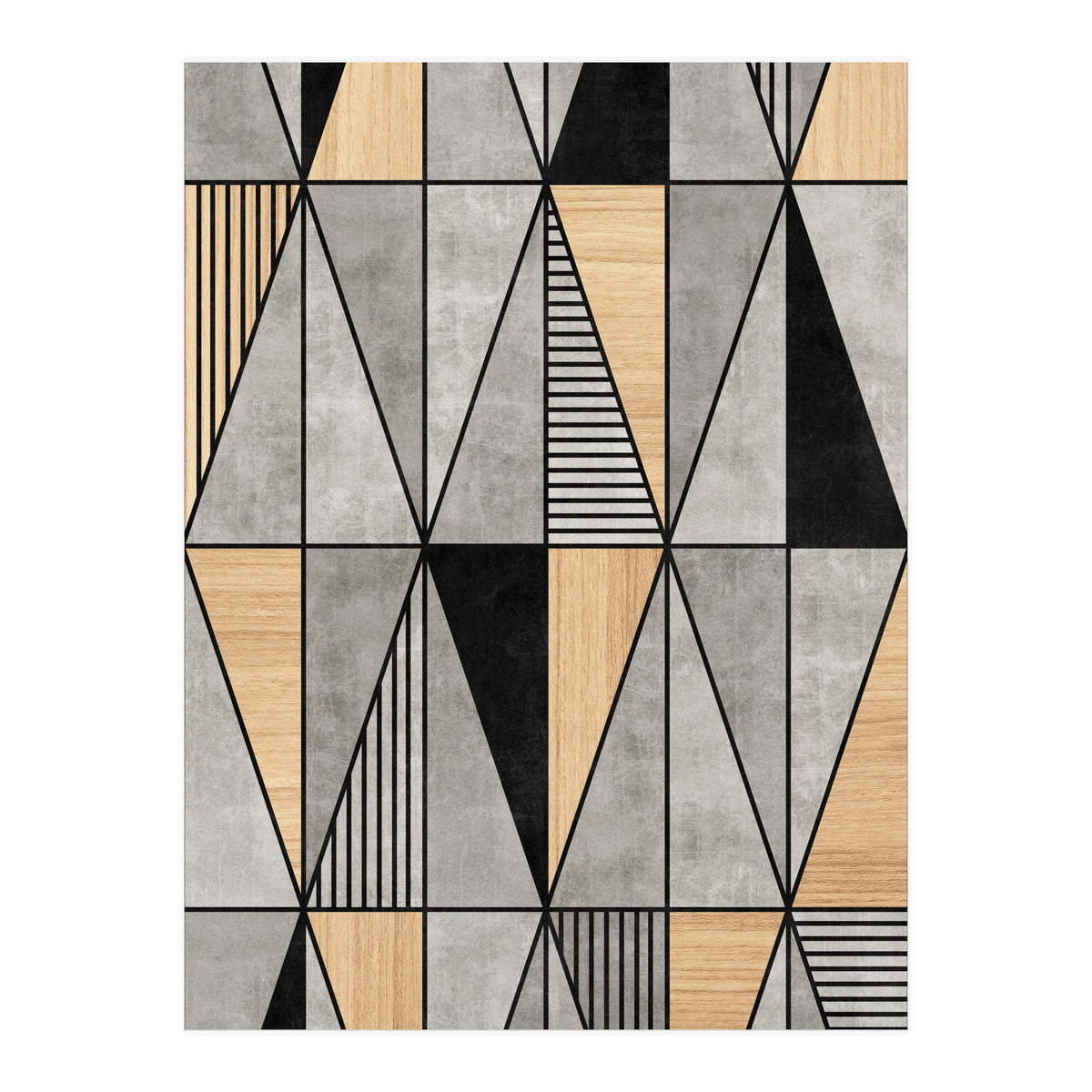 Concrete and Wood Triangles (Print Only)