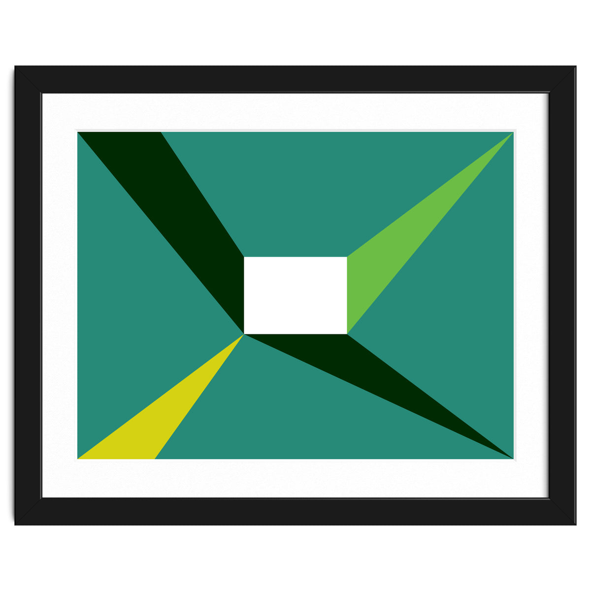 Geometric Shapes No. 27 - green, yellow & lime