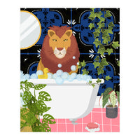 Lion in Moroccan Style Bathroom (Print Only)