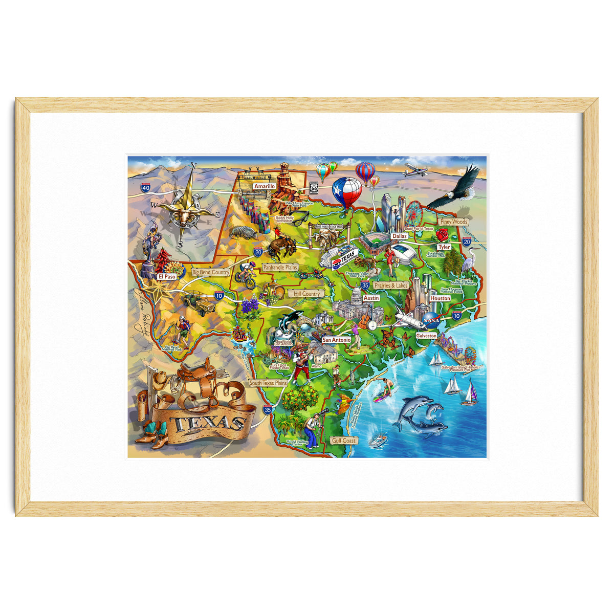 Texas Illustrated Map