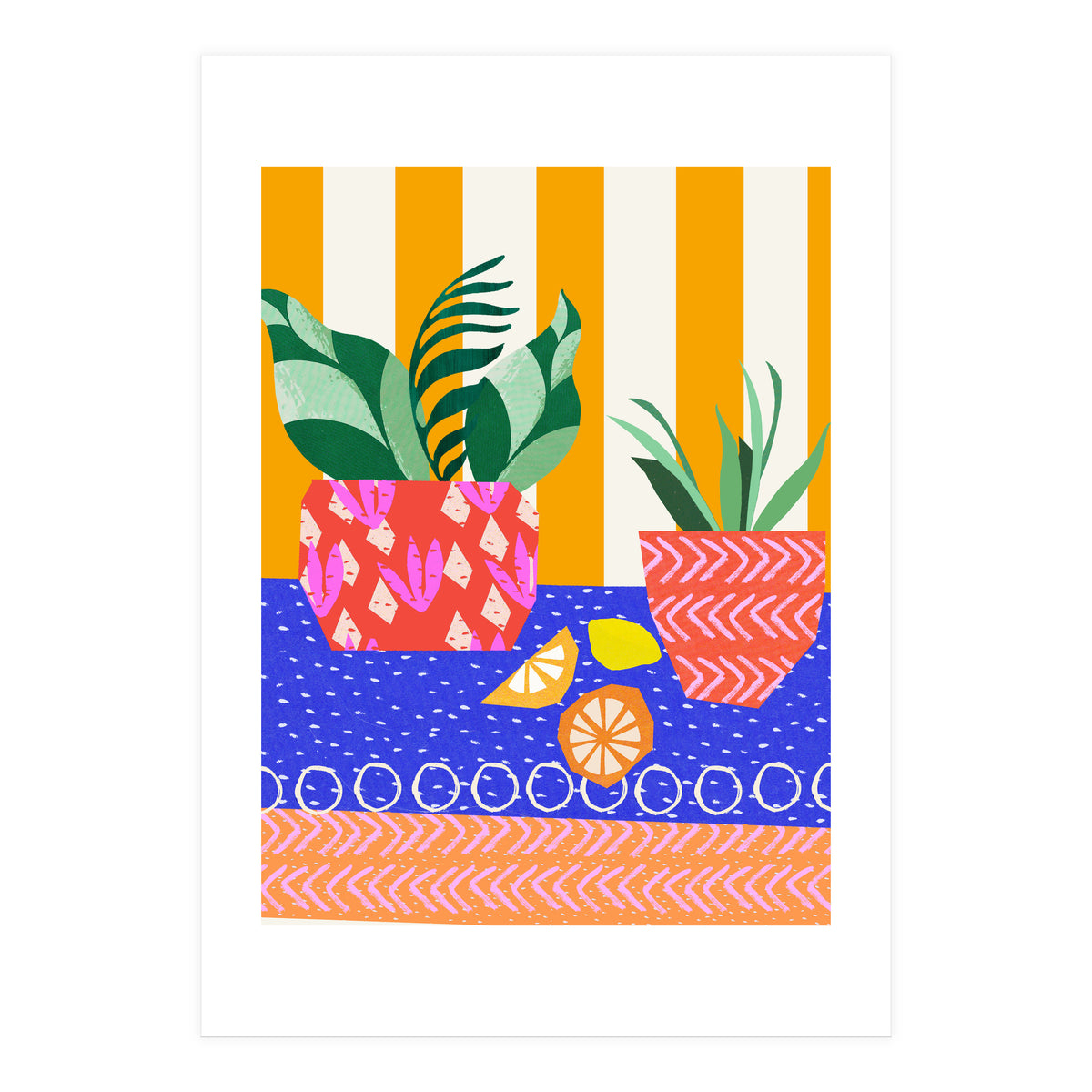 Stripes and circles (Print Only)