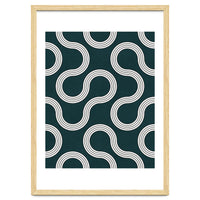 My Favorite Geometric Patterns No.35 - Green Tinted Navy Blue