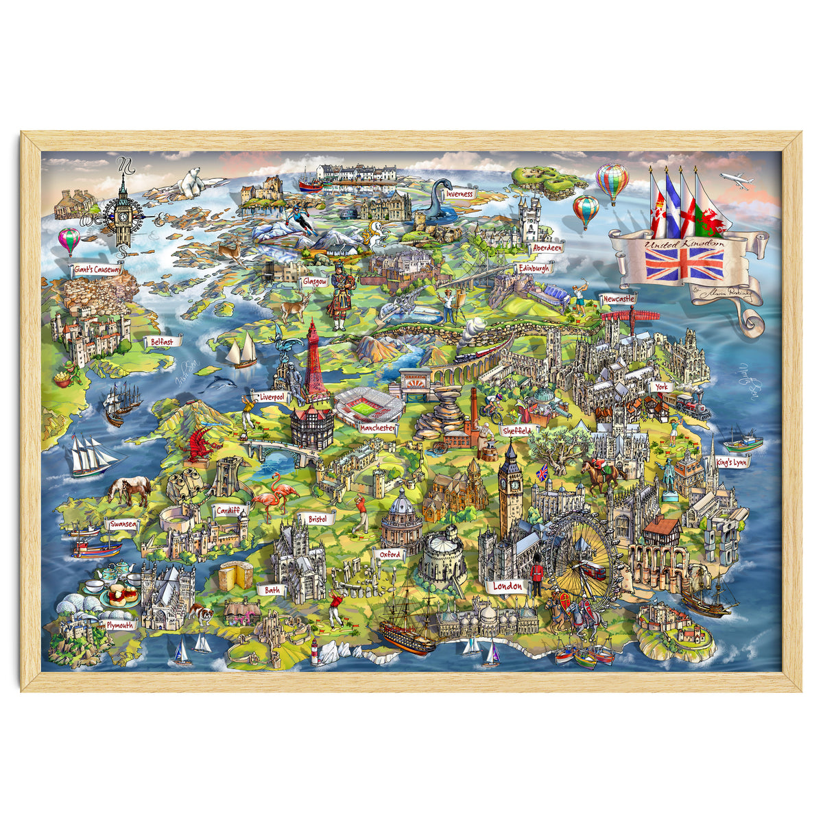 Illustrated Map Of The United Kingdom