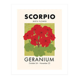 Scorpio Birth Flower Geranium (Print Only) thumbnail
