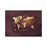 Word Map Gold Dark (Print Only) thumbnail