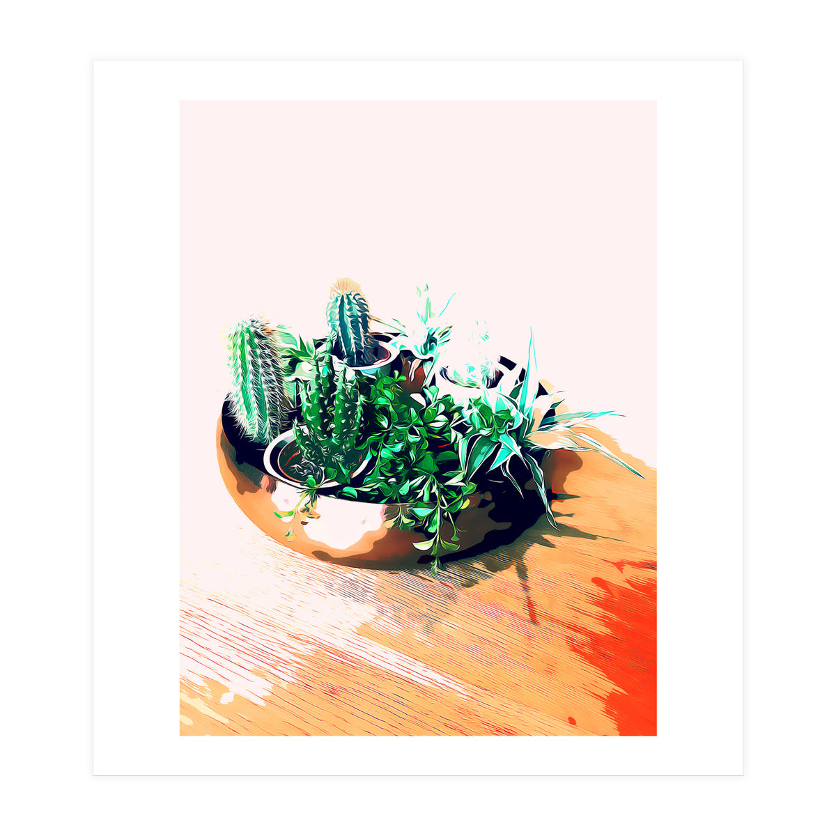 Cacti In A Copper Pot (Print Only)