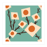 Blue Square Flower Bouquet (Print Only) thumbnail