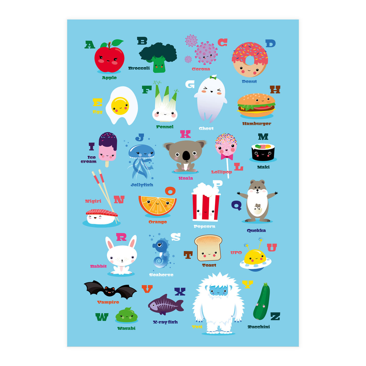 Nursery Kawaii Abc (Print Only)